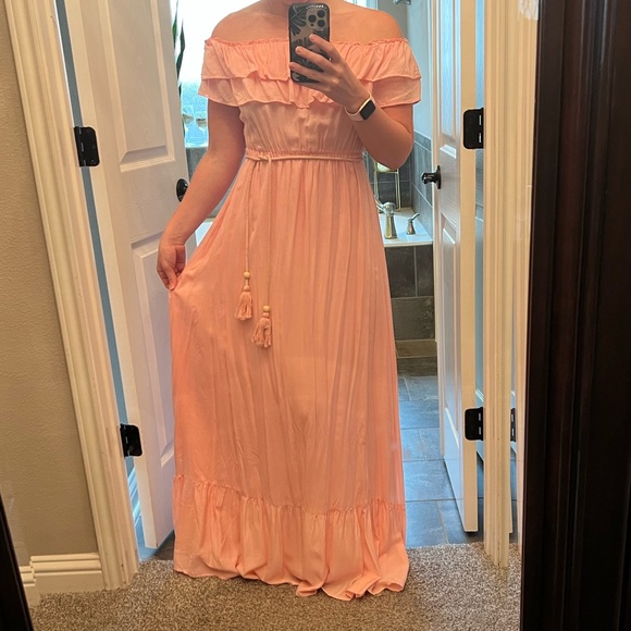 Peach maxi dress size M - Picture 6 of 9